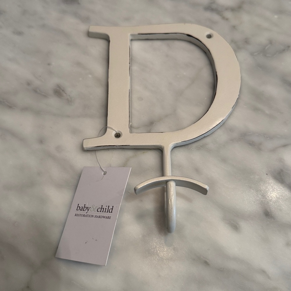 Restoration Hardware Iron Letter D Wall Hook